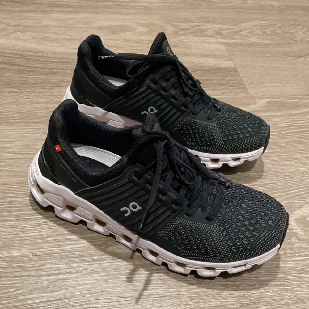 On Running Black and White Sneakers